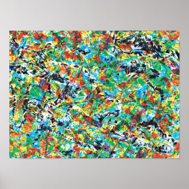 Vibrance colours in abstract art form poster (Devant)