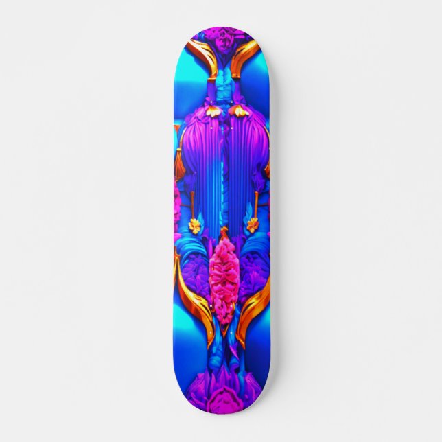 Vibrant 3D Digital Artwork Skateboard Deck (Devant)