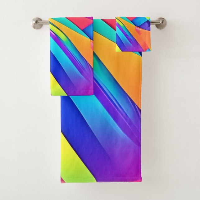 Vibrant Abstrait Color Wave Art (En situation)