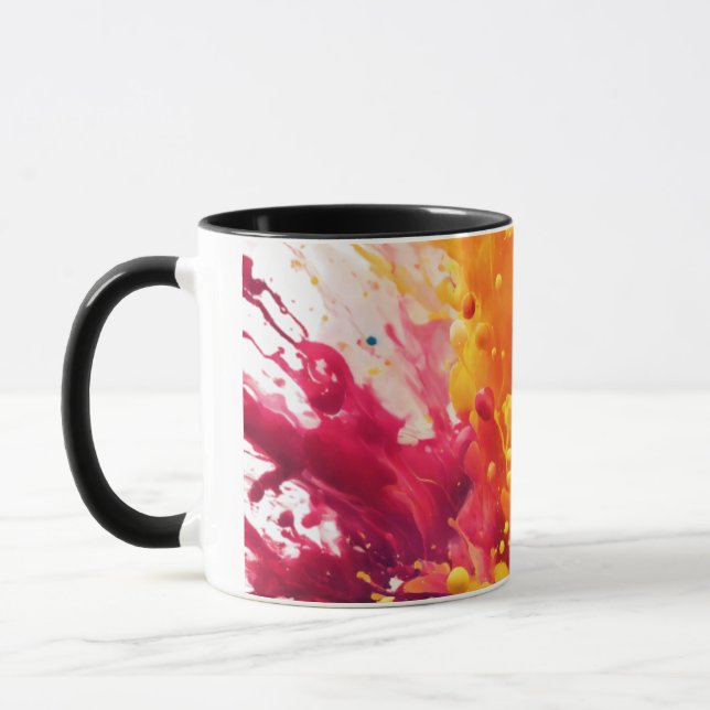 Vibrant Abstrait Splash Mug (Gauche)