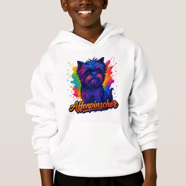 Vibrant Affenpinscher Pop Art Portrait - Coloré (Devant)