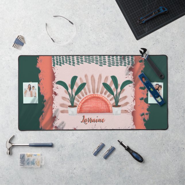 Vibrant boho tropical (Poste de travail)