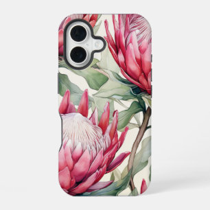 Vibrant Cerise Protea Apple iPhone 16 Tough Coque