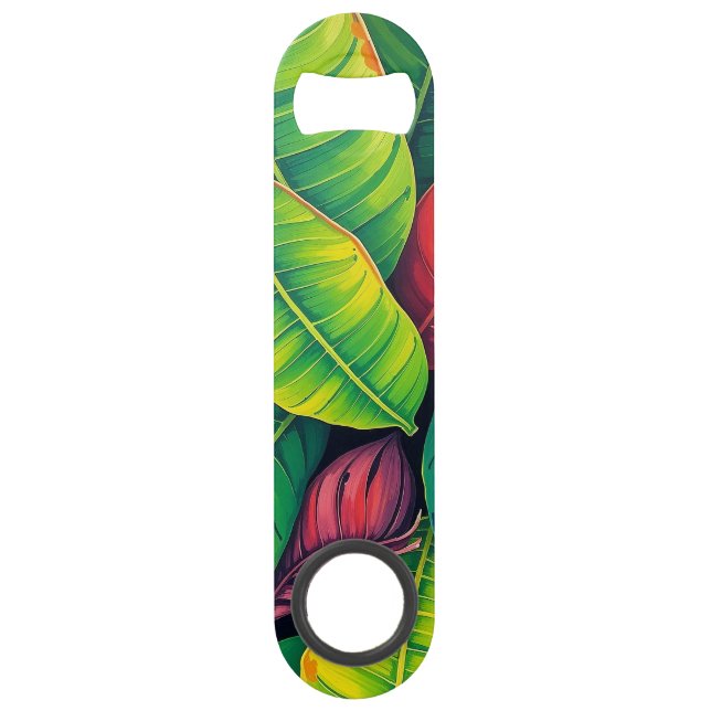 Vibrant coloré Banana Foliage Motif (Devant)