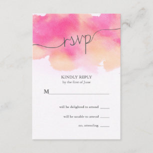 Vibrant Dreams Mariage Carte RSVP / Rose & Pêche