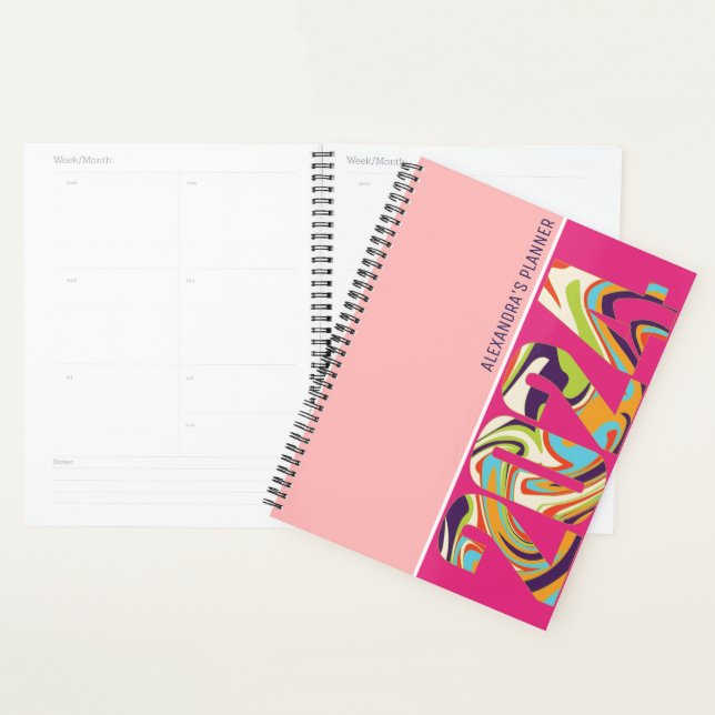 Vibrant Gras Colorful Wavy Typographie 2024 (Devant avec enveloppe)