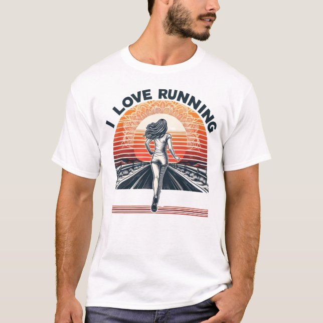 Vibrant J'aime courir T-shirt (Devant)