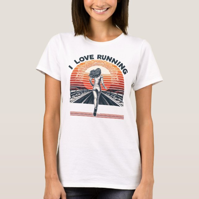 Vibrant J'aime courir T-shirt (Devant)