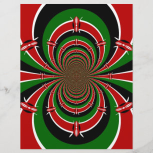 Vibrant Kenya Vision : Drapeau kényan en miroir