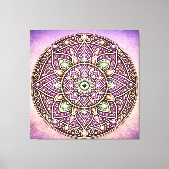Vibrant Mandala Art Mural – Sacré Géométrique Colo (Recto)