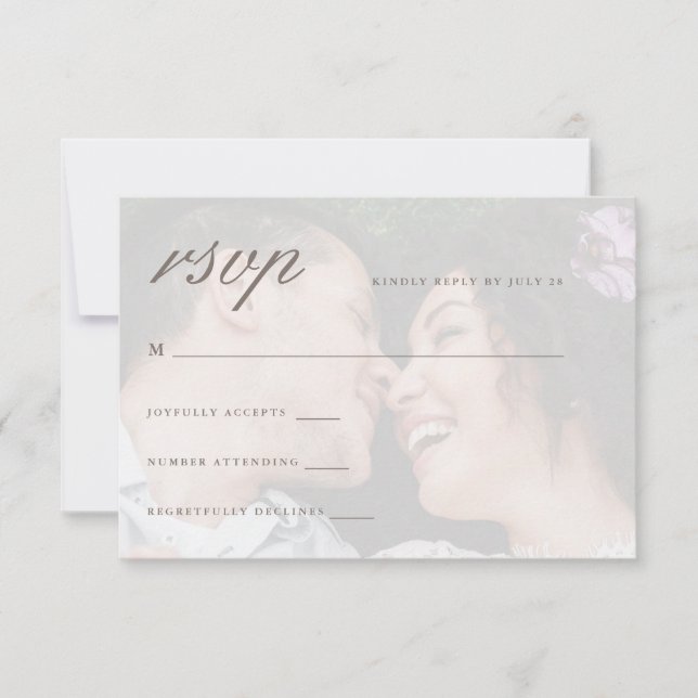 Vibrant Ocean Green Photo Wedding Rsvp (Devant)