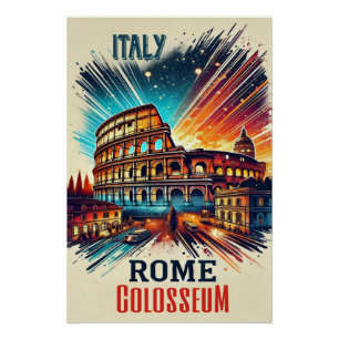 Vibrant Rome Colisée - Poster Italie