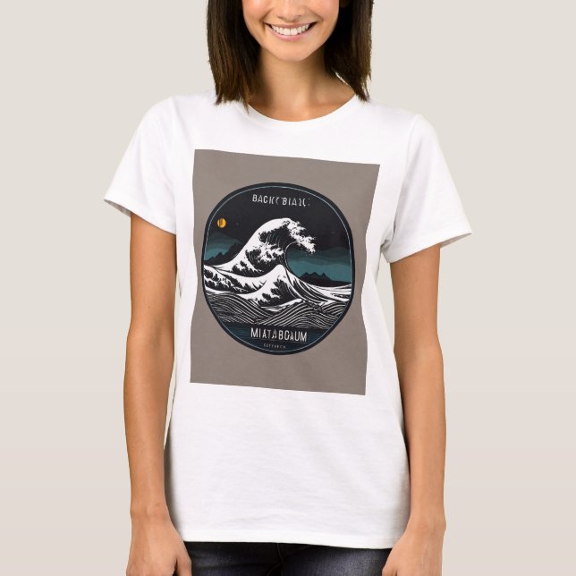"Vibrant Surfer Rides Design T-Shirt - Bold et Dy (Devant)