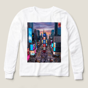 Vibrant Times Square New York Cityscape T-Shirt Ga