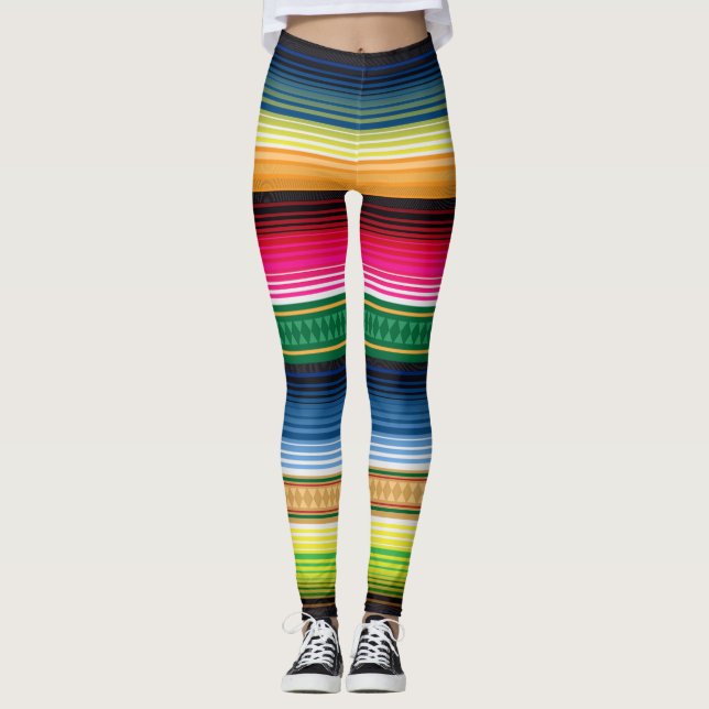 Vibrant Traditionnel Cuisine Mexicaine Leggings (Devant)