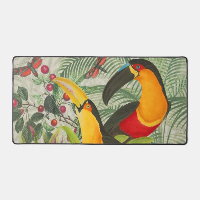 Vibrant Tropical Toucan Birds Art Exotic Jungle (Recto)