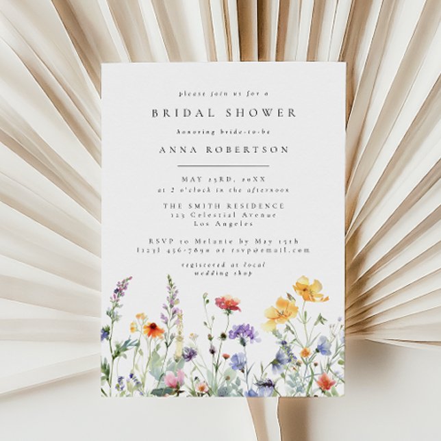 Vibrant Watercolor Floral Bridal Shower Invitation (Créateur téléchargé)