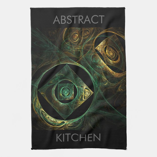 Vibrations magiques Art Abstrait Serviette de cuis (Vertical)