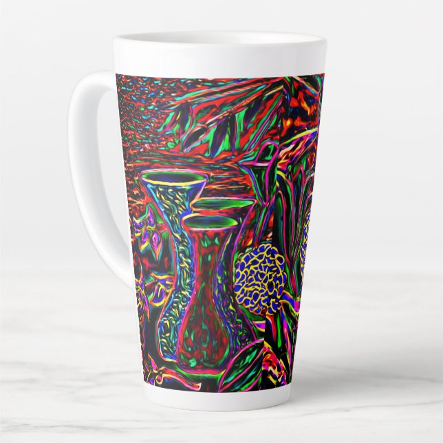 Vibrations positives Latte Mug (Angle gauche)