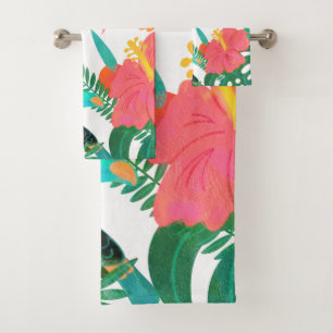 Vibrations Tropicales Feuilles Florales Été Chic