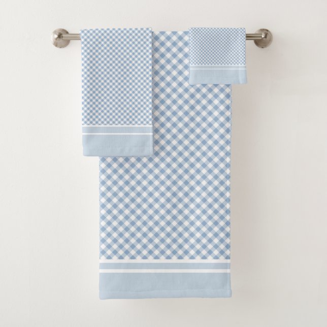 Vichy bleu clair blanc campagne (En situation)