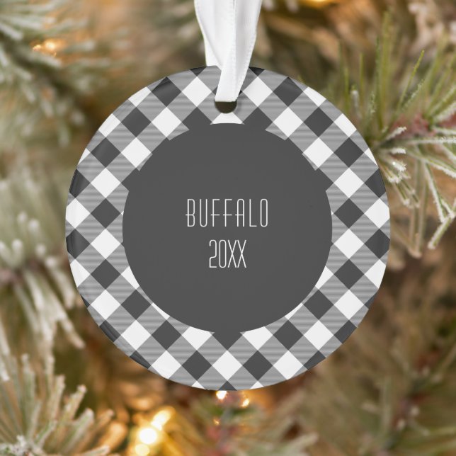 Vichy Buffalo Blanc et Noir Plaid Highland (Arbre)