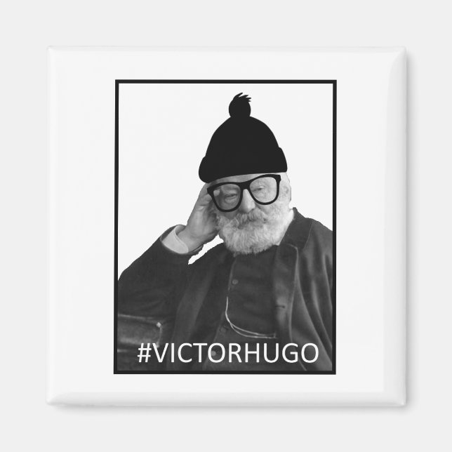 Victor Hugo Hipster Magnet (Devant)