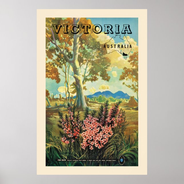 Victoria Australia Poster vintage 1944 (Devant)