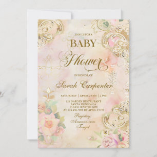 Victorian Baby shower Girl Invitation Vintage