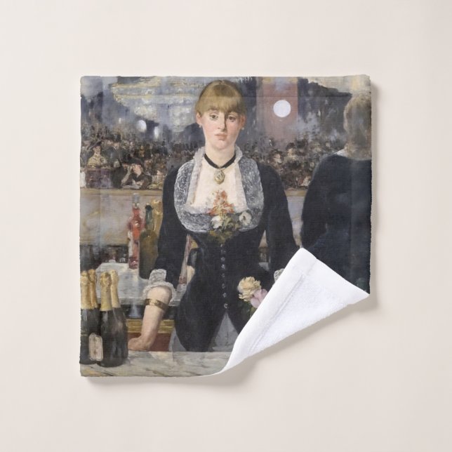 Victorian Barmaid Girl at Folies Bergere, France (Gant de toilette)