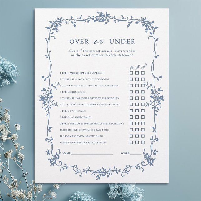 Victorian Blue "Over or Under" Fête des mariées Je (Créateur téléchargé)
