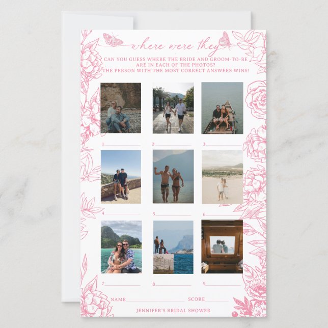 Victorian Floral rose et blanc Fête des mariées je (Devant)