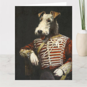 Victorian Fox Terrier Grande carte de voeux