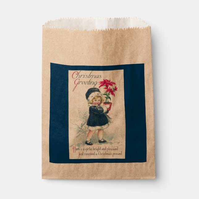 Victorian Girl Vintage Noël Favoriser Sacs (Devant)