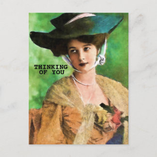VICTORIAN JOLIE DAME PENSER À VOUS CARTES POSTALES