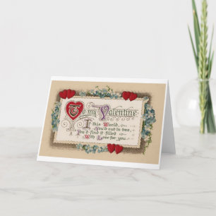 Victorian Love Poem Carte Saint Valentin