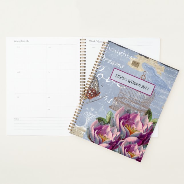 Victorian Love Thoughts Dreams Bird Cage Mariage (Devant avec enveloppe)