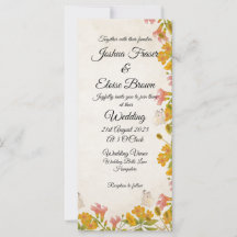 Victorian Meadow jaune Faire-part de mariage