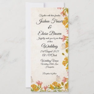 Victorian Meadow jaune Faire-part de mariage