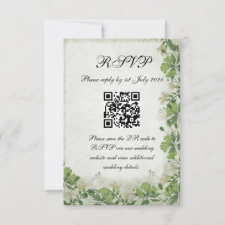 Victorian Meadow - RSVP card vertical