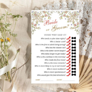 Victorian Ornate Grace Floral Fête des mariées Jeu