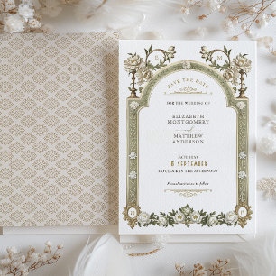 Victorian Peony Elegance Invitation à jour