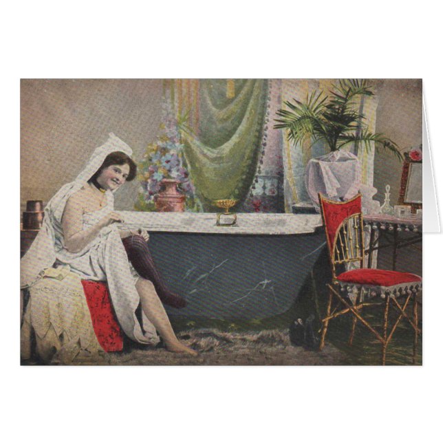 Victorian woman bathing bath (Devant horizontal)