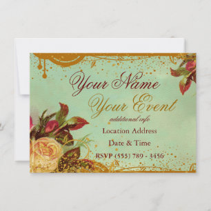 Victorien Rose Fancy Invitation Faire-part