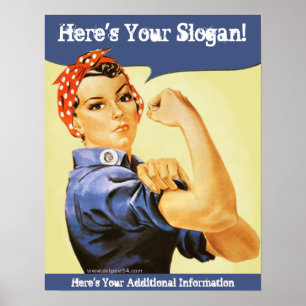 Victory Girl Rosie Riveter Poster personnalisé