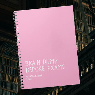 Vidage de cerveau avant les examens – Cahier drôle