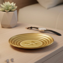 Plat à anneaux personnalisé avec nom et monogramme