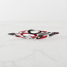 Points rouges, gris et noirs