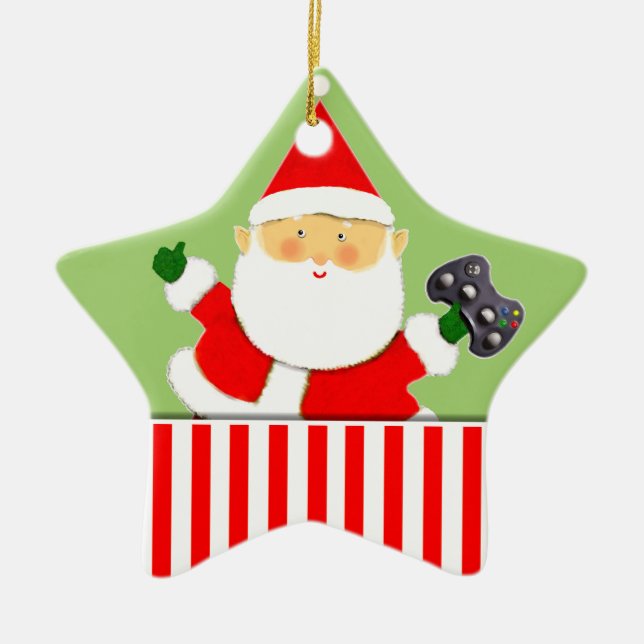 Vidéo Gamer Cadeau en céramique ornement (Devant)