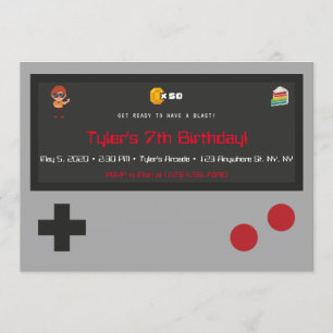 Vidéo Jeu Anniversaire Fête Invitation